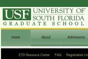 University of South Florida Graduate School Electronic Thesis Dissertation REsource Center